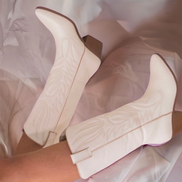 Last Pair! Qupid Montana-73 Black Festival Heeled Cowboy Boot - Picture 7 of 8